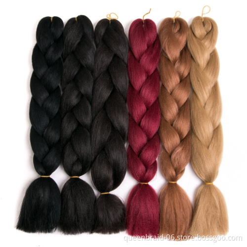 Color gigante extension de cabello trenzado hembra gigante trenzado crochet pelo de alta temperatura pelo trenzado sintetico